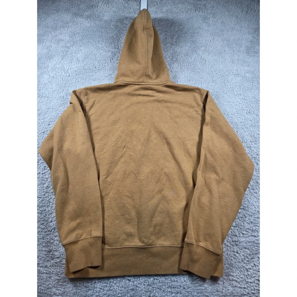 The North Face Hoodie Medium Brown Mens Pullover Graphic Logo Fleece Pocket